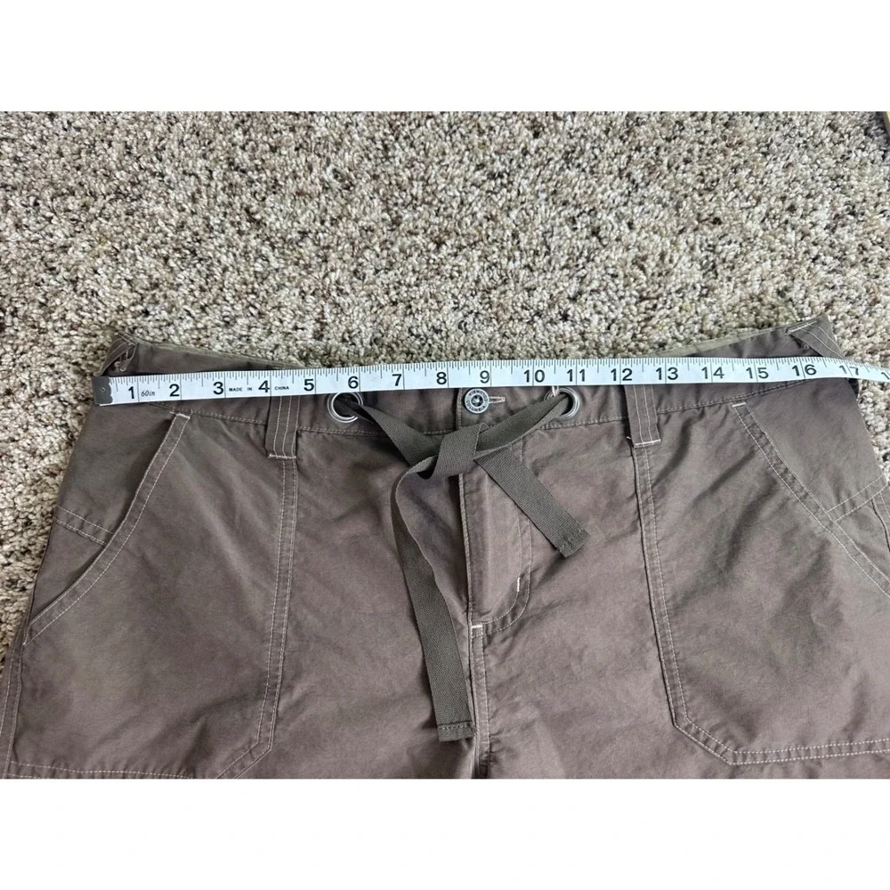 Columbia Womens‎ Brown Hiking Shorts Drawstring Cargo Size 6 Medium Classic
